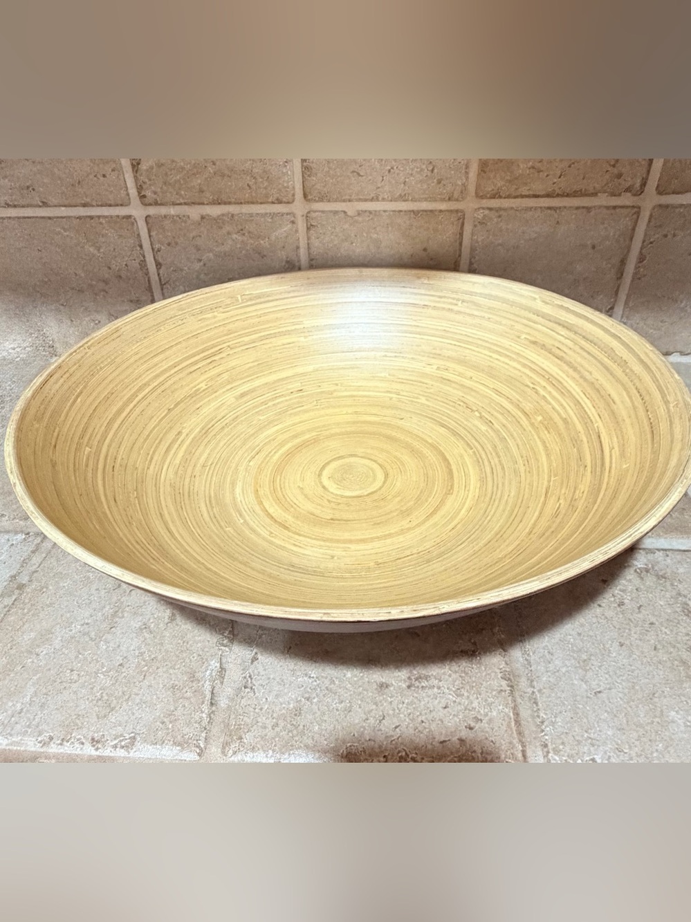 Large Natural Woven bamboo Serving salad Bowl